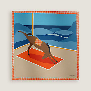 Cheval Tete en Bas scarf 65 - Orange | Hermès Finland